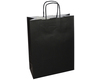 Shopper Ritorto 24+10x31 Nero Pastello