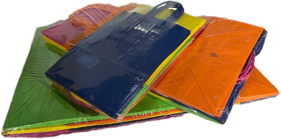 Shopper Ritorto Assortito (Blu Elettrico, Giallo, Arancio, Verde